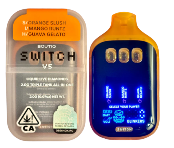 BOUTIQ SWITCH V5 (3 in 1) “ORANGE SLUSH” (S) x “MANGO RUNTZ” (I) x “GUAVA GELATO” (H)
